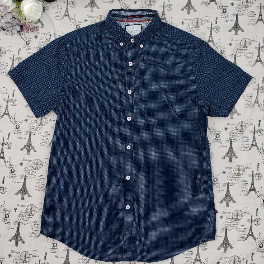 Denim & Flower Slim-Fit Short-Sleeve Size S